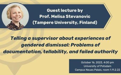 Guest lecture by Melisa Stevanovic at the University of Potsdam